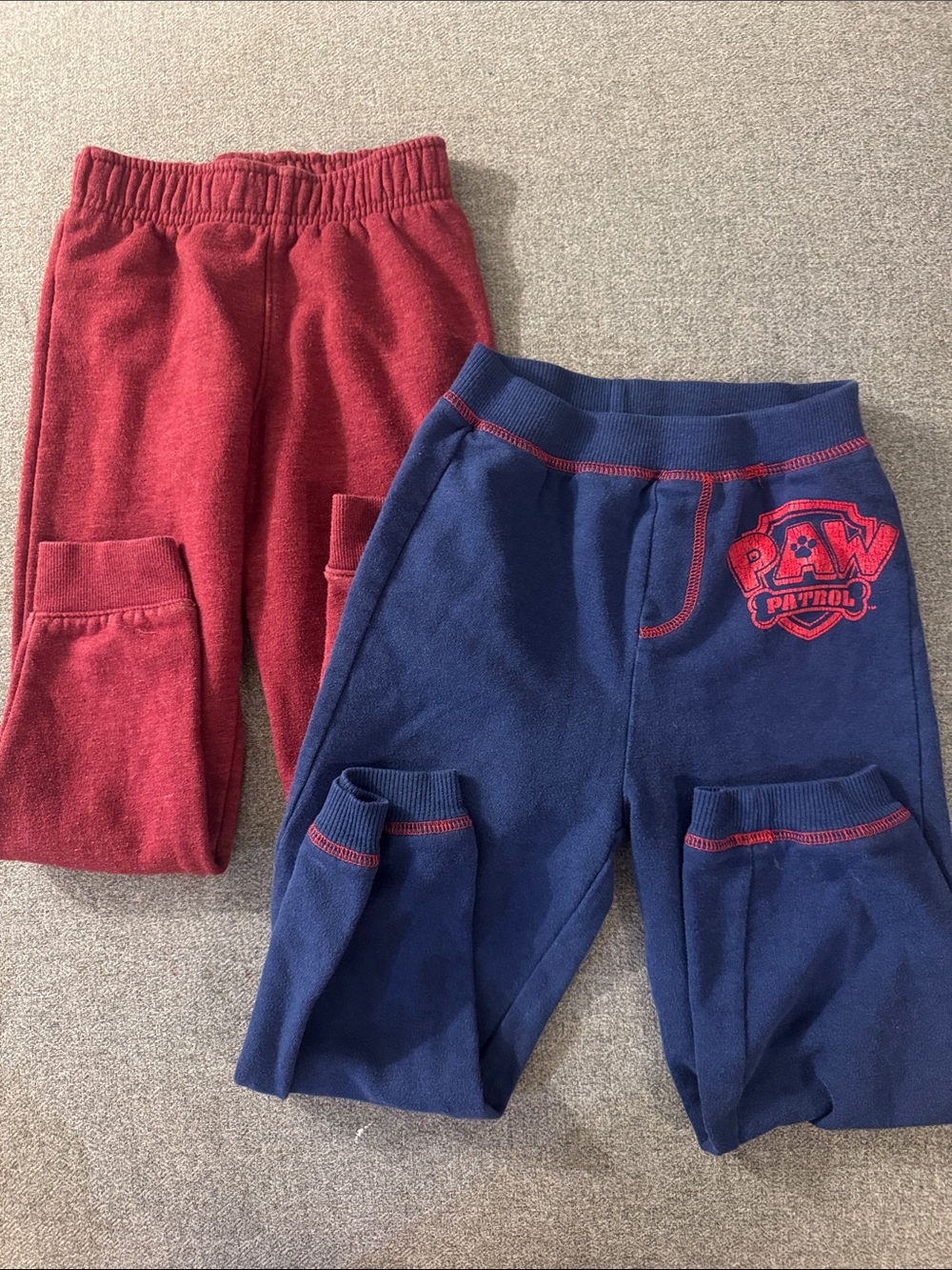 5/$15- Paw Patrol Red & Navy Fleece Pants Duo